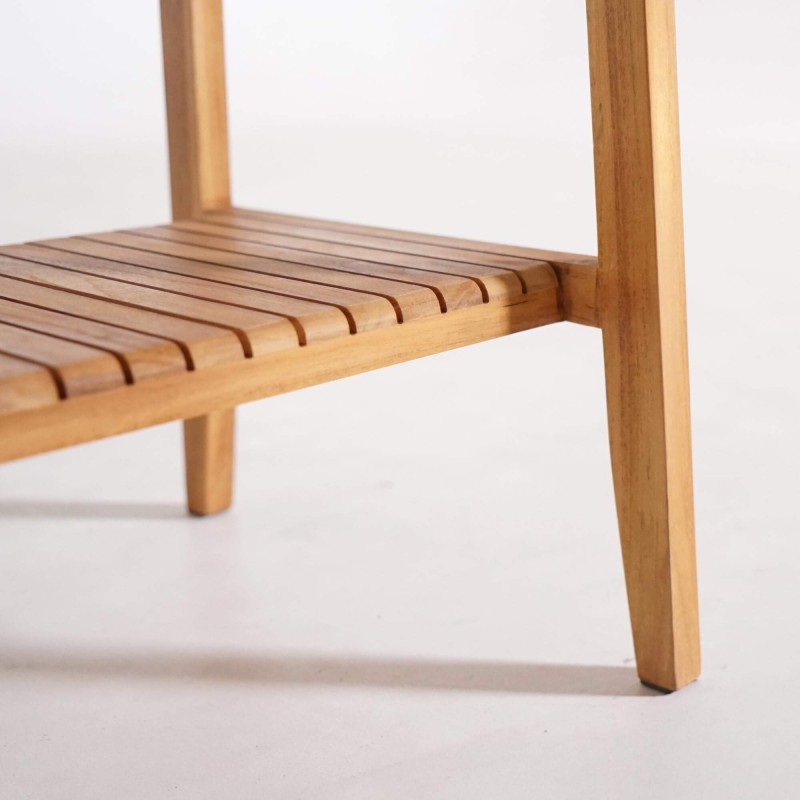 Handdoekhouder voor badkamer in massief teakhout – Devika