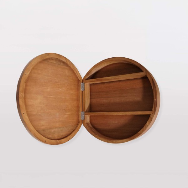 Ronde badkamerspiegel met opbergvak – Devika