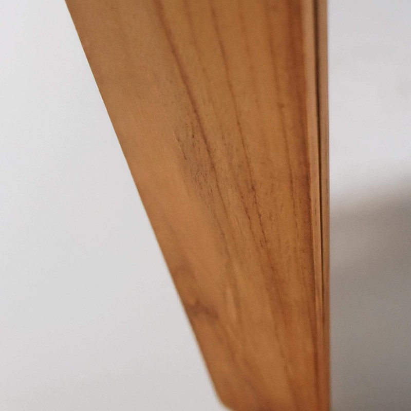 Rechthoekige spiegel van teakhout