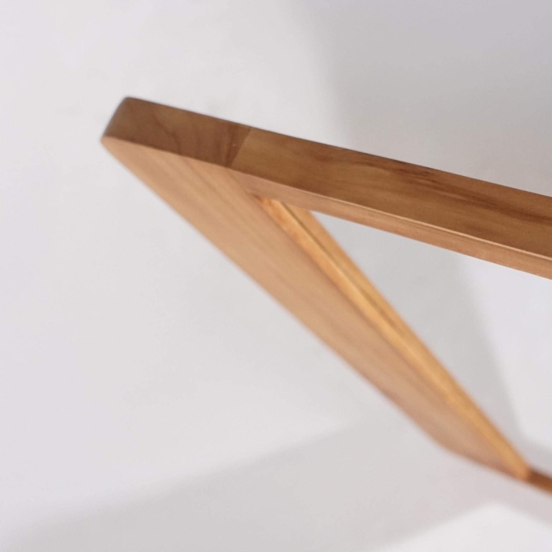 Rechthoekige spiegel van teakhout