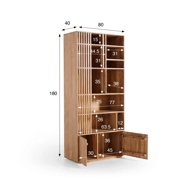 Boekenrek in mangohout – Linoa