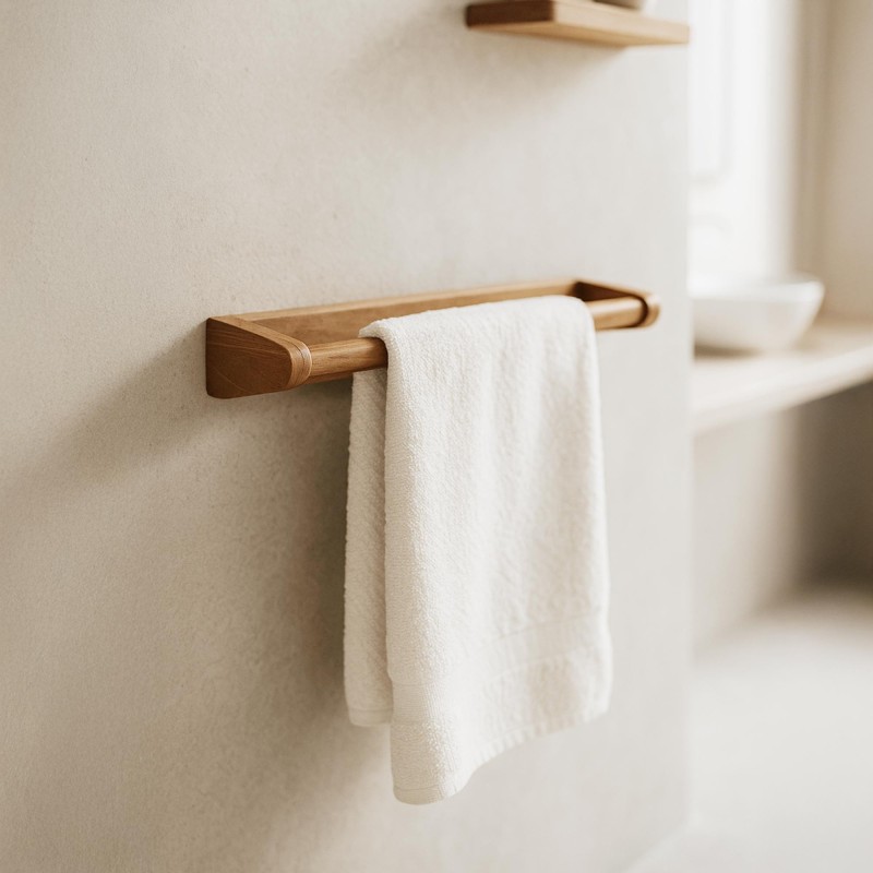Handdoekhouder van teakhout