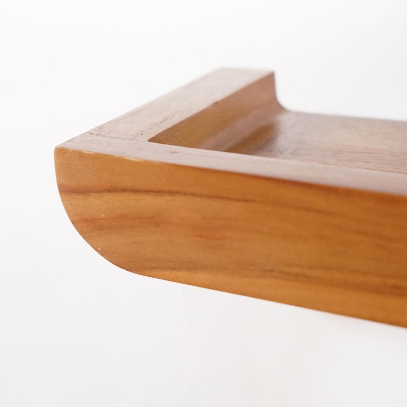 Wandplank in massief teakhout 70 cm