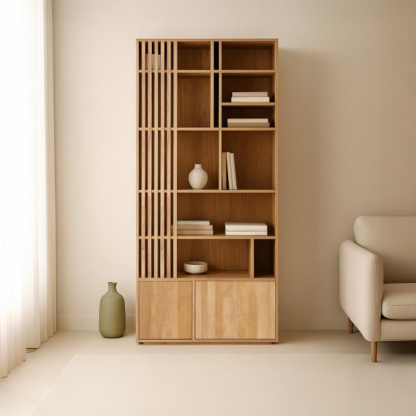 Boekenrek in mangohout – Linoa