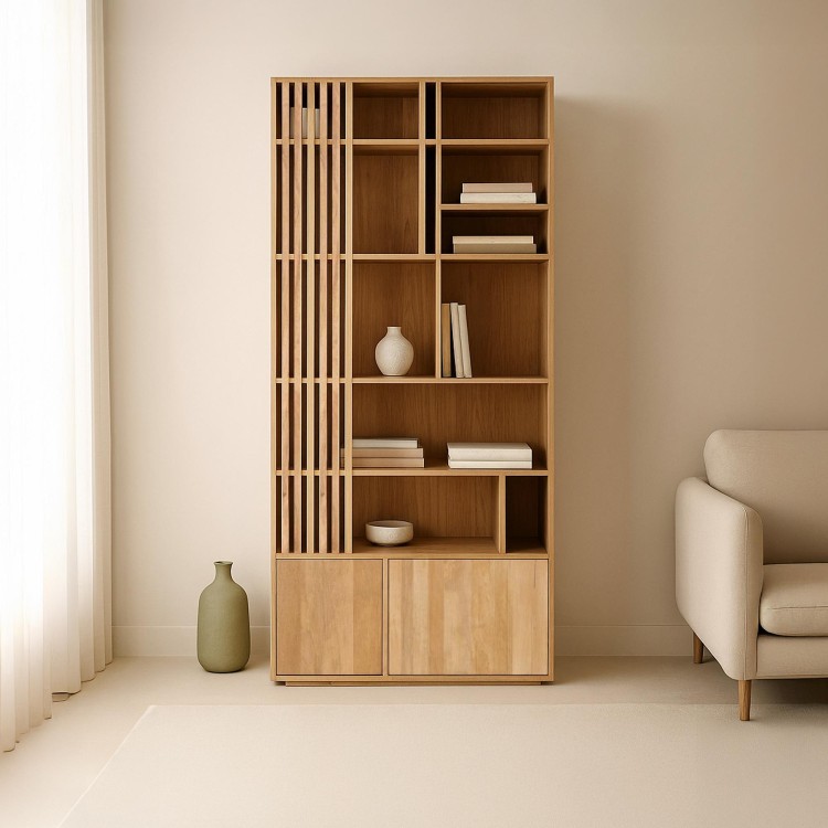 Boekenrek in mangohout – Linoa