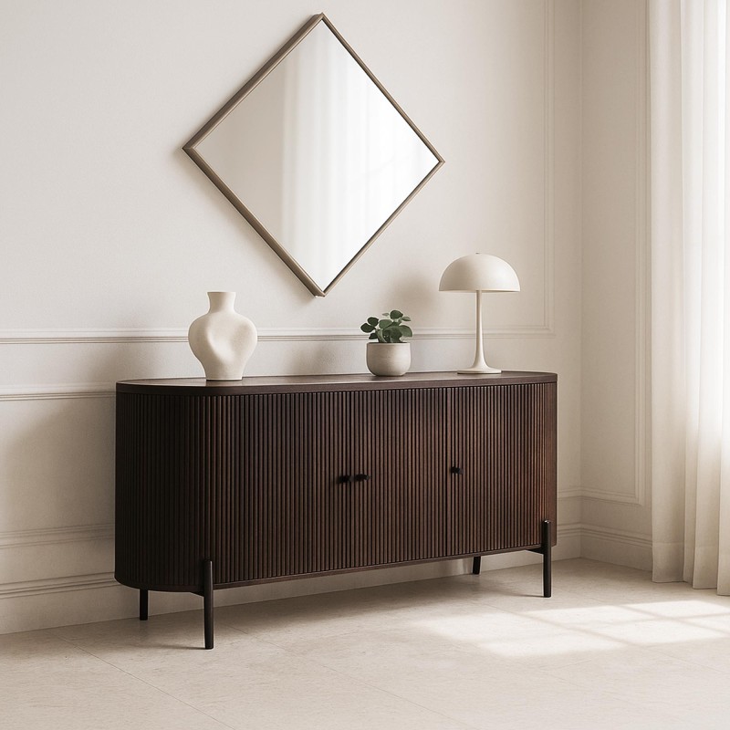 Dressoir met 3 deuren in mangohout – Sohana