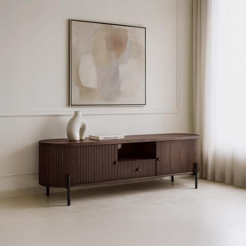 Tv-meubel van mangohout 160 cm – Sohana