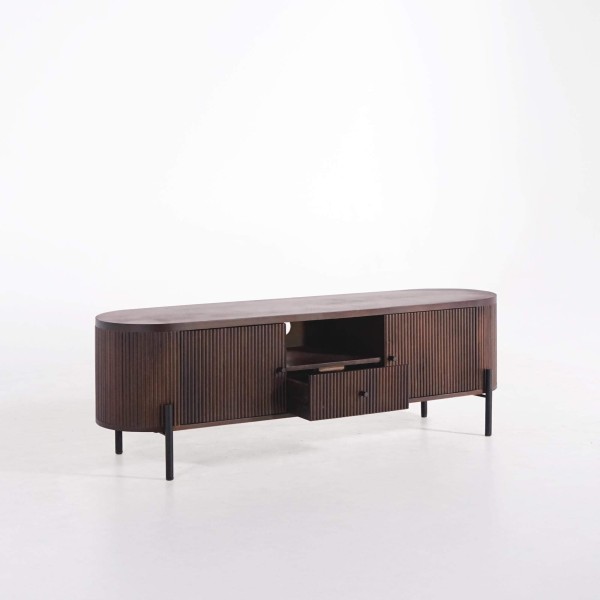 Tv-meubel van mangohout 160 cm – Sohana