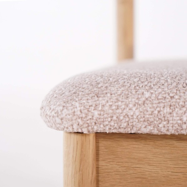 Eetkamerstoel in eik en stof - Canora