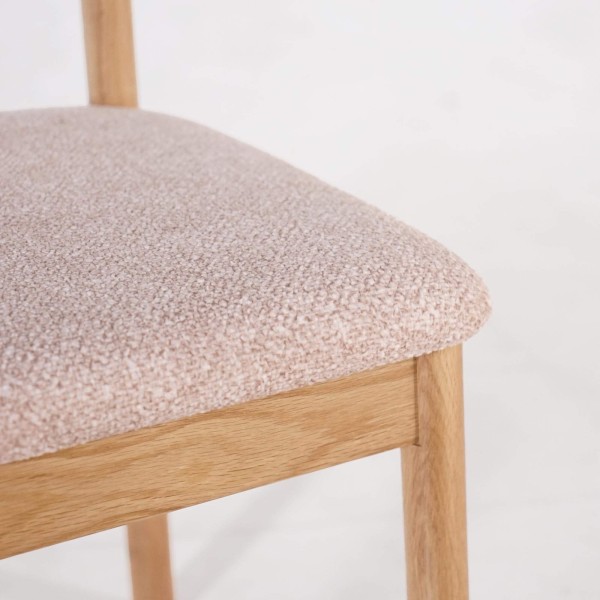 Eetkamerstoel in eik en stof - Canora