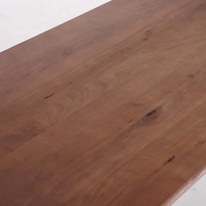 Rechthoekige eettafel in massief mangohout