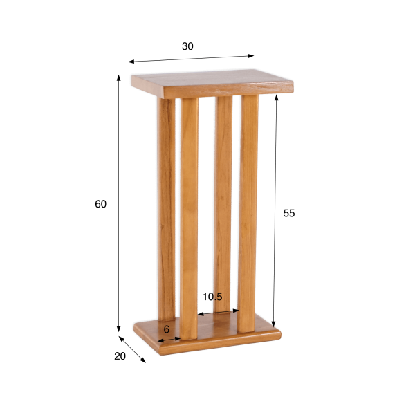 Handdoekhouder in massief teakhout