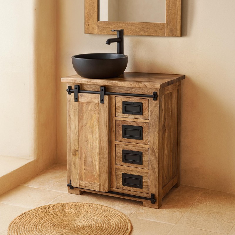 Industriële badkamermeubel 70 cm – Paris