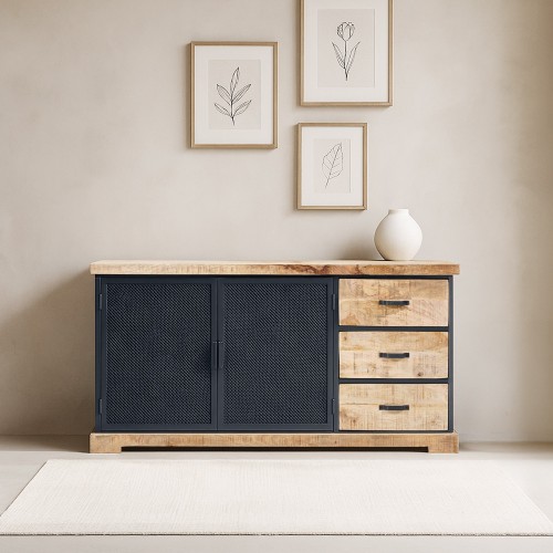 Industrieel 2-deurs buffetkast - Cambridge