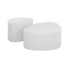 Design witte salontafel in composietmarmer (set van 2) – Arco