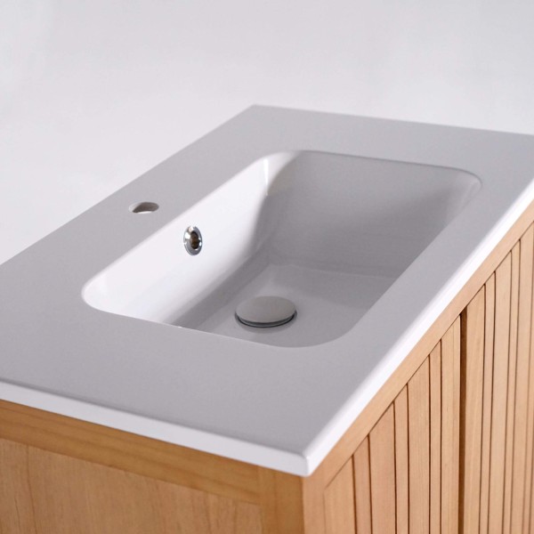 Badkamermeubel met ingebouwde waskom 80 cm – Satya