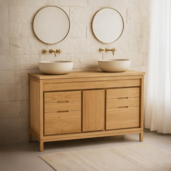 Massief houten badmeubel 120 cm - Ashwini