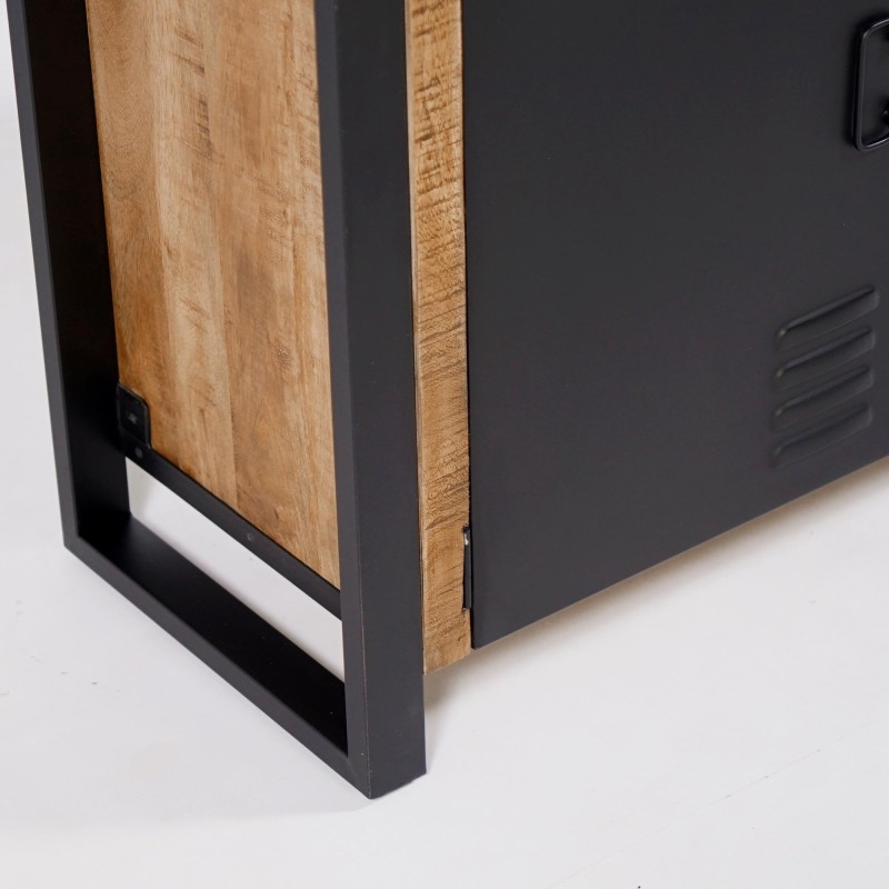 Kast in massief mangohout met metalen deur 60 cm – Kansas