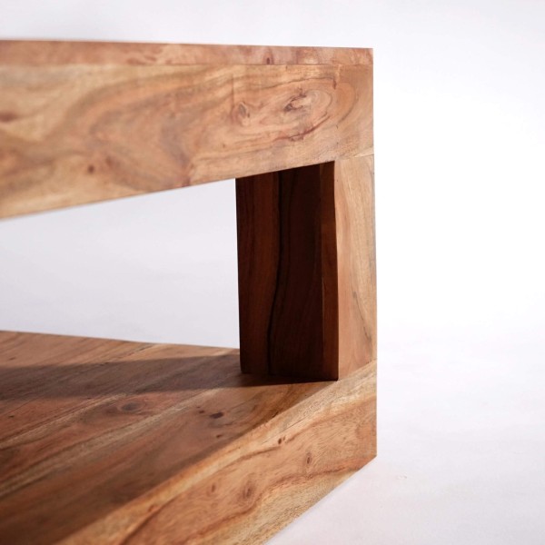 Rechthoekige salontafel in massief acaciahout – Kora