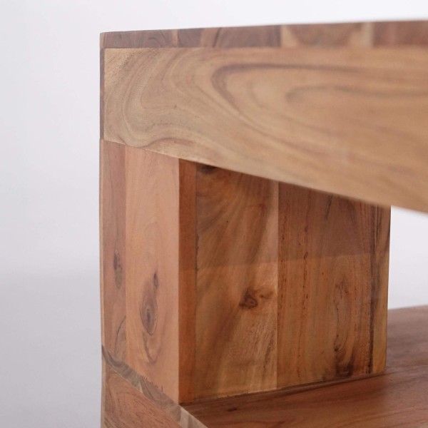 Rechthoekige salontafel in massief acaciahout – Kora