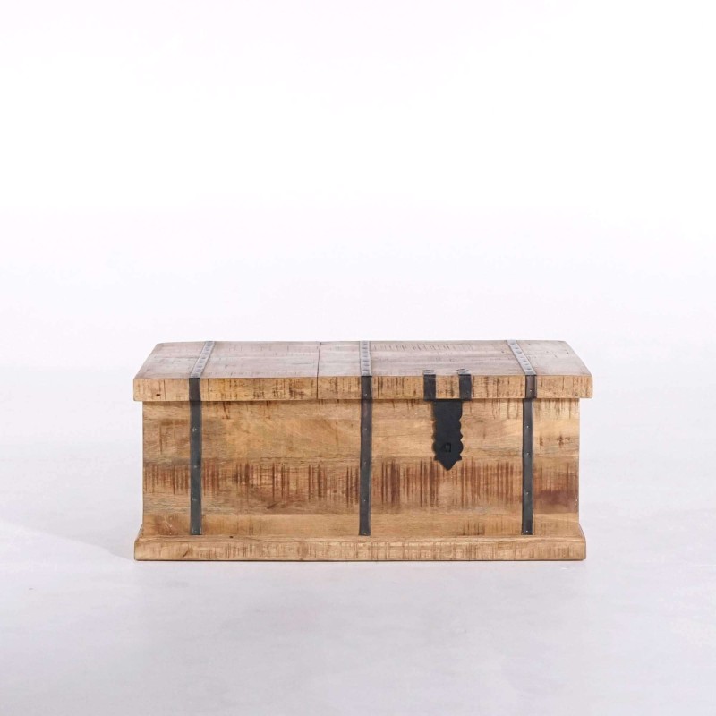 Salontafel met opbergruimte in massief hout