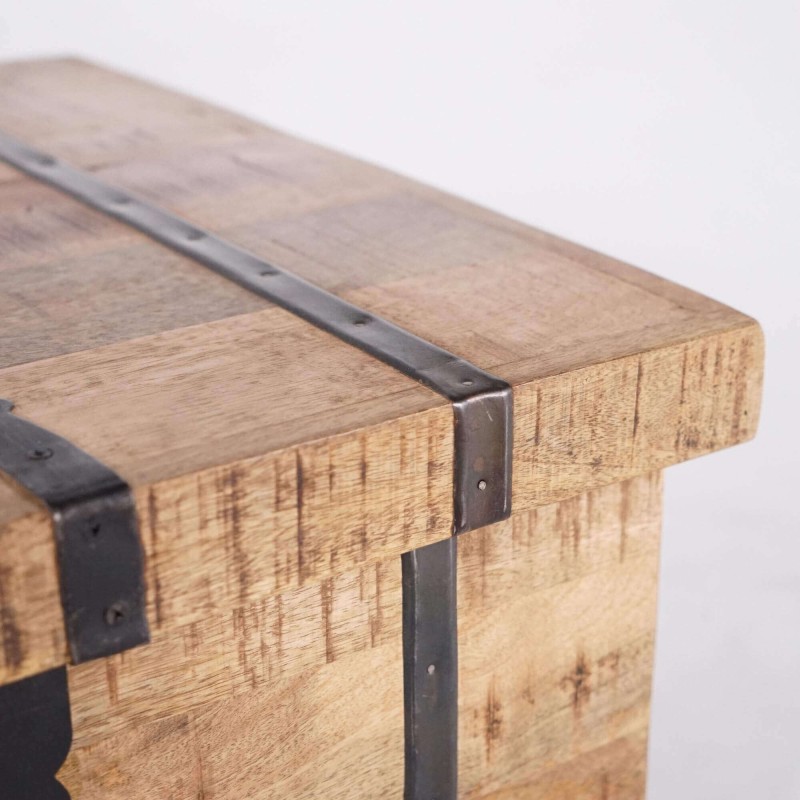 Salontafel met opbergruimte in massief hout