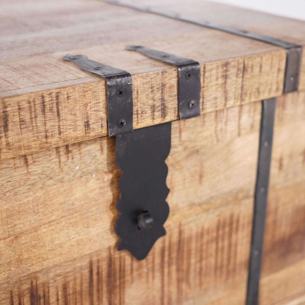 Salontafel met opbergruimte in massief hout