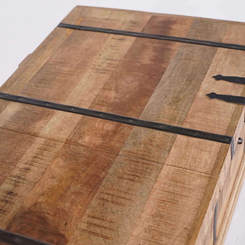 Salontafel met opbergruimte in massief hout