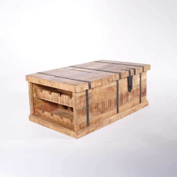 Salontafel met opbergruimte in massief hout