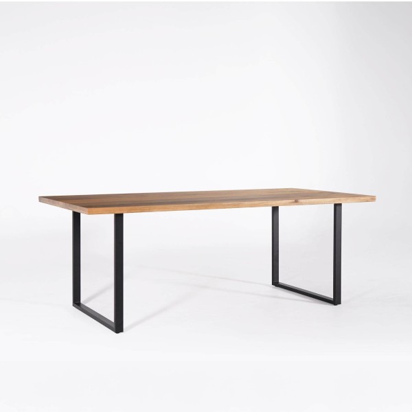 Eettafel in massief mangohout en metaal 200 cm – Kansas