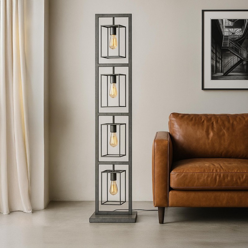 Staande lamp in industriële stijl in metaal – Nocta