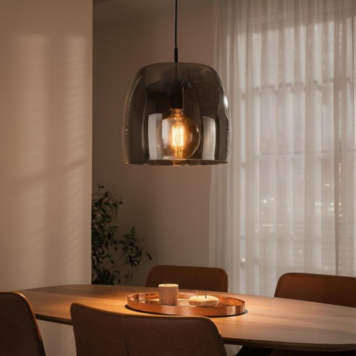 Hanglamp met rookglazen kap – Opala