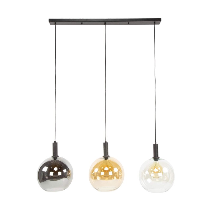 Hanglamp met driekleurige glazen bolvormige kappen – Sfera