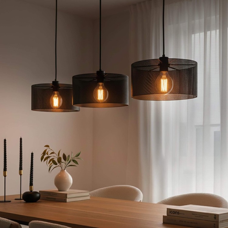 Hanglamp in metaal in industriële stijl – Mesh Round