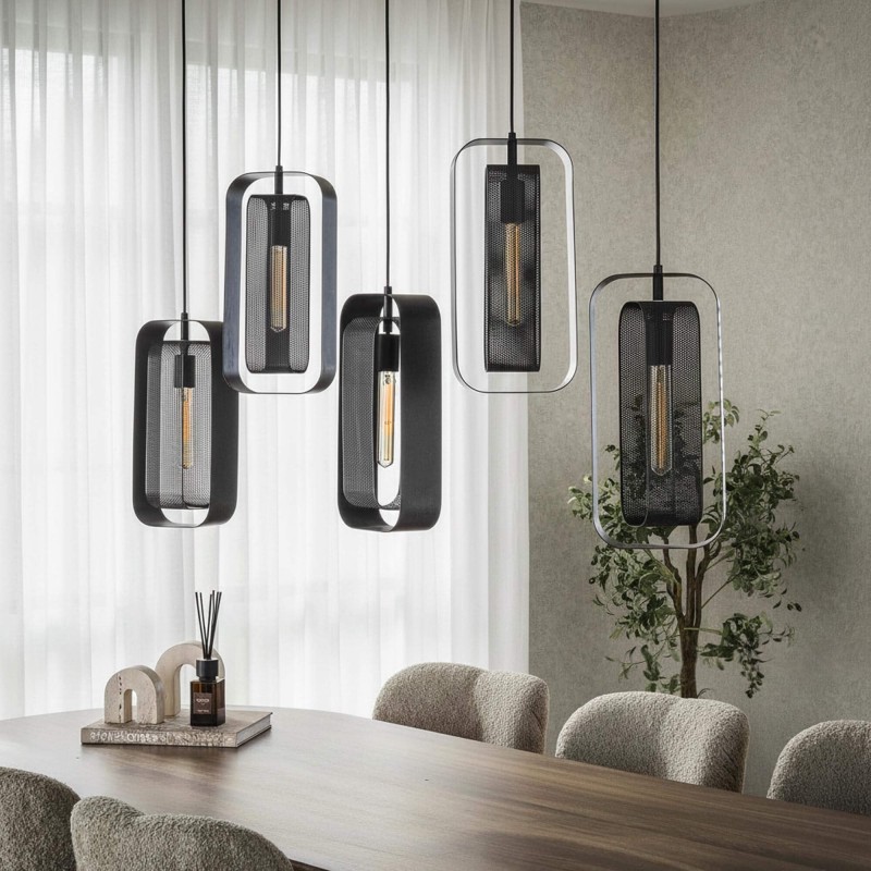 Industriële hanglamp in metaal – Mesh Rotate