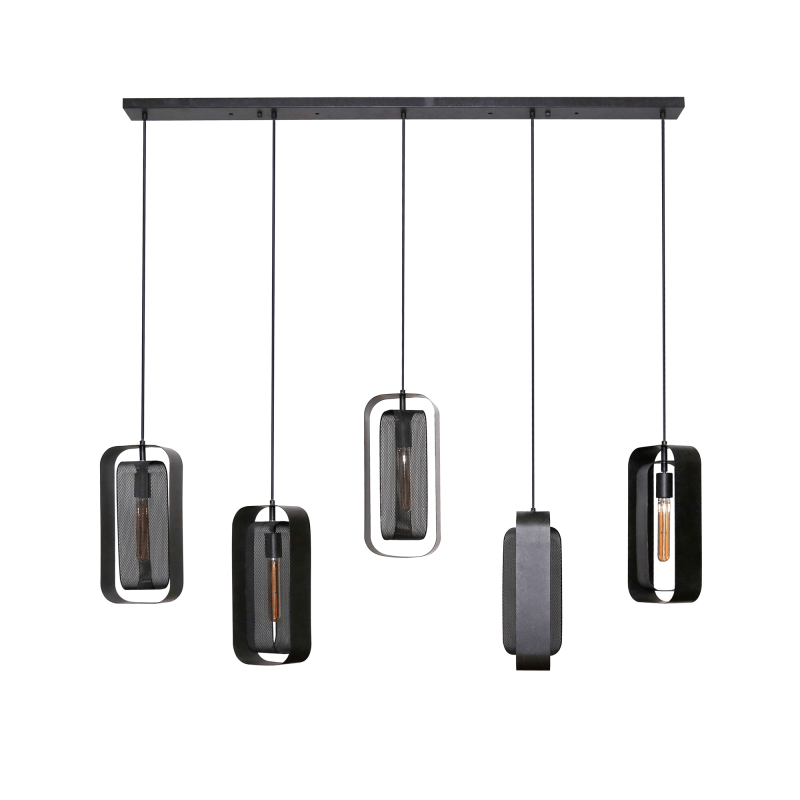 Industriële hanglamp in metaal – Mesh Rotate