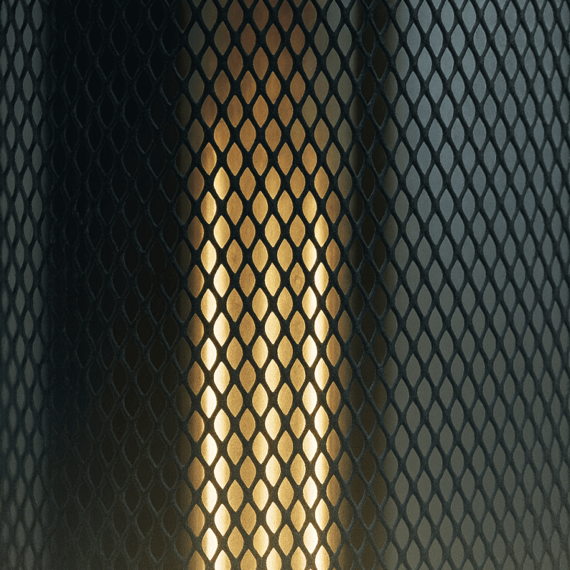 Industriële hanglamp in metaal – Mesh Rotate