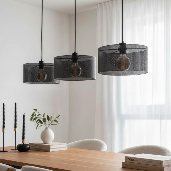 Hanglamp in metaal in industriële stijl – Mesh Round