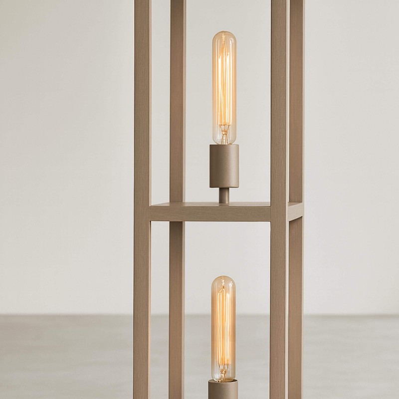 Metalen vloerlamp voor de woonkamer met LED-verlichting in industriële stijl – Strukt