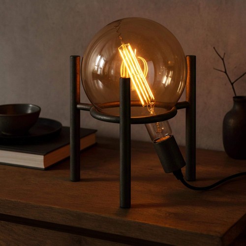 Industriële tafellamp in verouderd zilver – Saturn