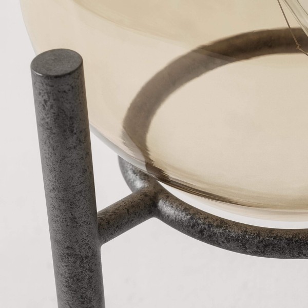 Industriële tafellamp in verouderd zilver – Saturn