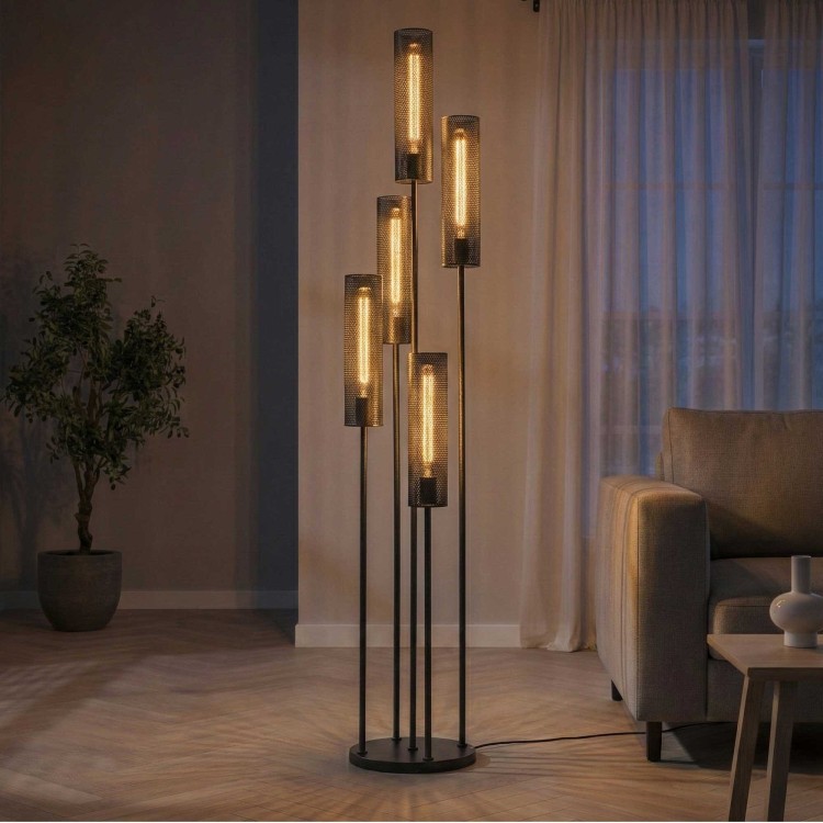 Moderne vloerlamp met 5 LED-buizen – Vertigo