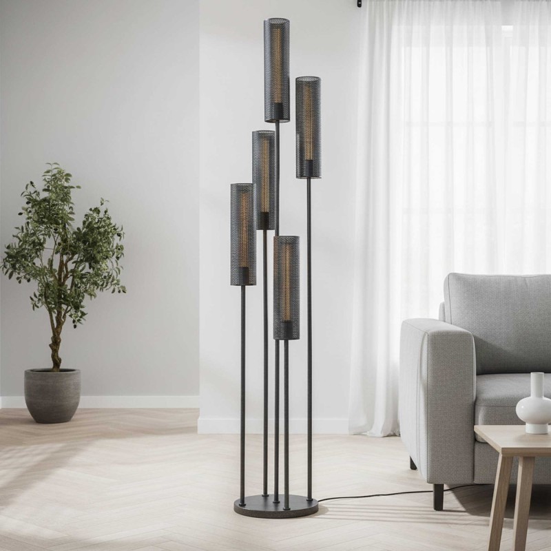 Moderne vloerlamp met 5 LED-buizen – Vertigo