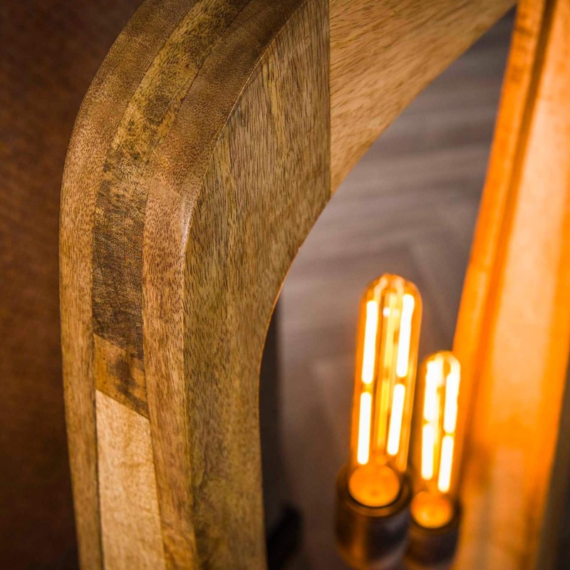 Vloerlamp in massief mangohout – Noxios