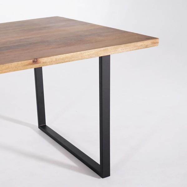 Eettafel van massief mangohout en metaal 160 cm – Kansas