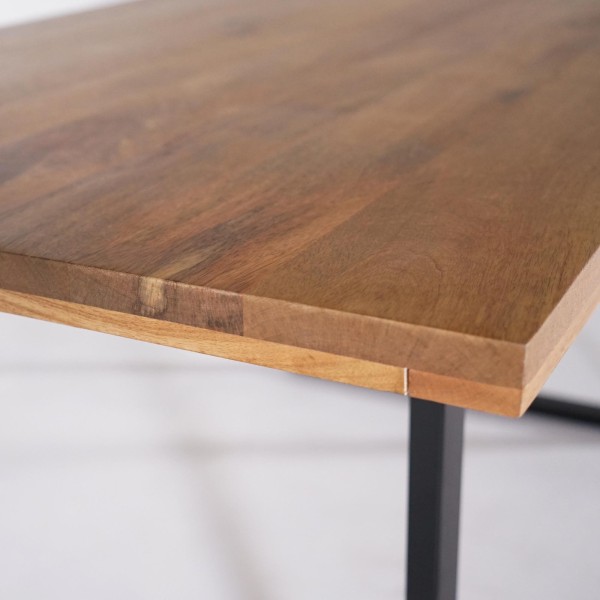 Eettafel van massief mangohout en metaal 160 cm – Kansas