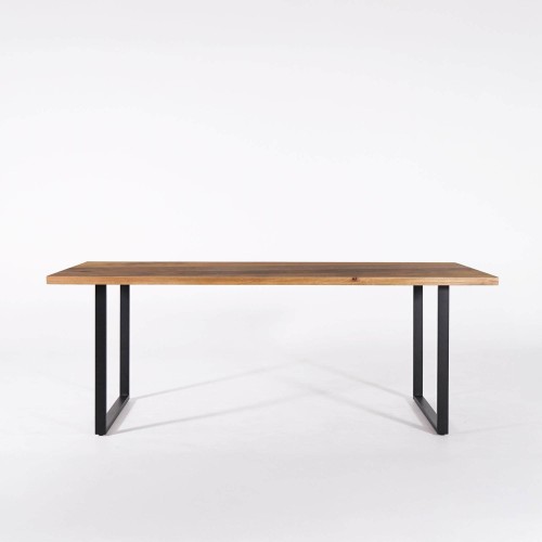 Eettafel in massief mangohout en metaal 200 cm – Kansas