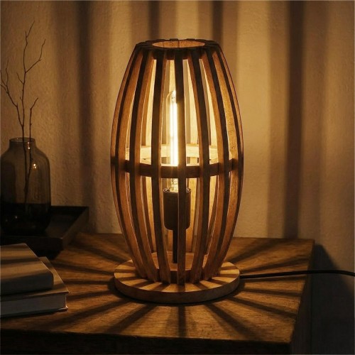 Staande vloerlamp in massief mangohout – Arken