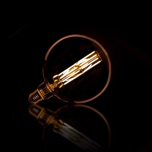 Gloeilamp met filament, globe Ø 15 cm (E27), amberkleurig glas [G150]