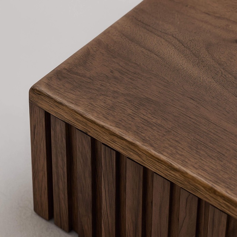 Wandhangende nachttafel in massief acaciahout (set van 2) – Nest